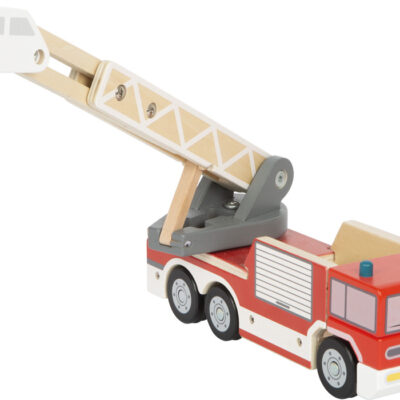 Holz-Feuerwehr mit Drehleiter
